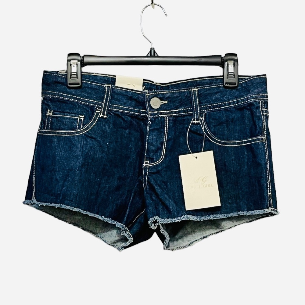 April Girl Dark Wash Denim Daisy Dukes Vintage Shortie Jean Shorts
